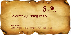 Beretzky Margitta névjegykártya